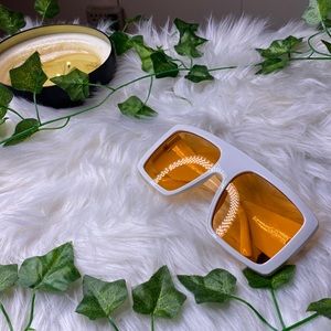 Oversized Orange Lense Sunglasses